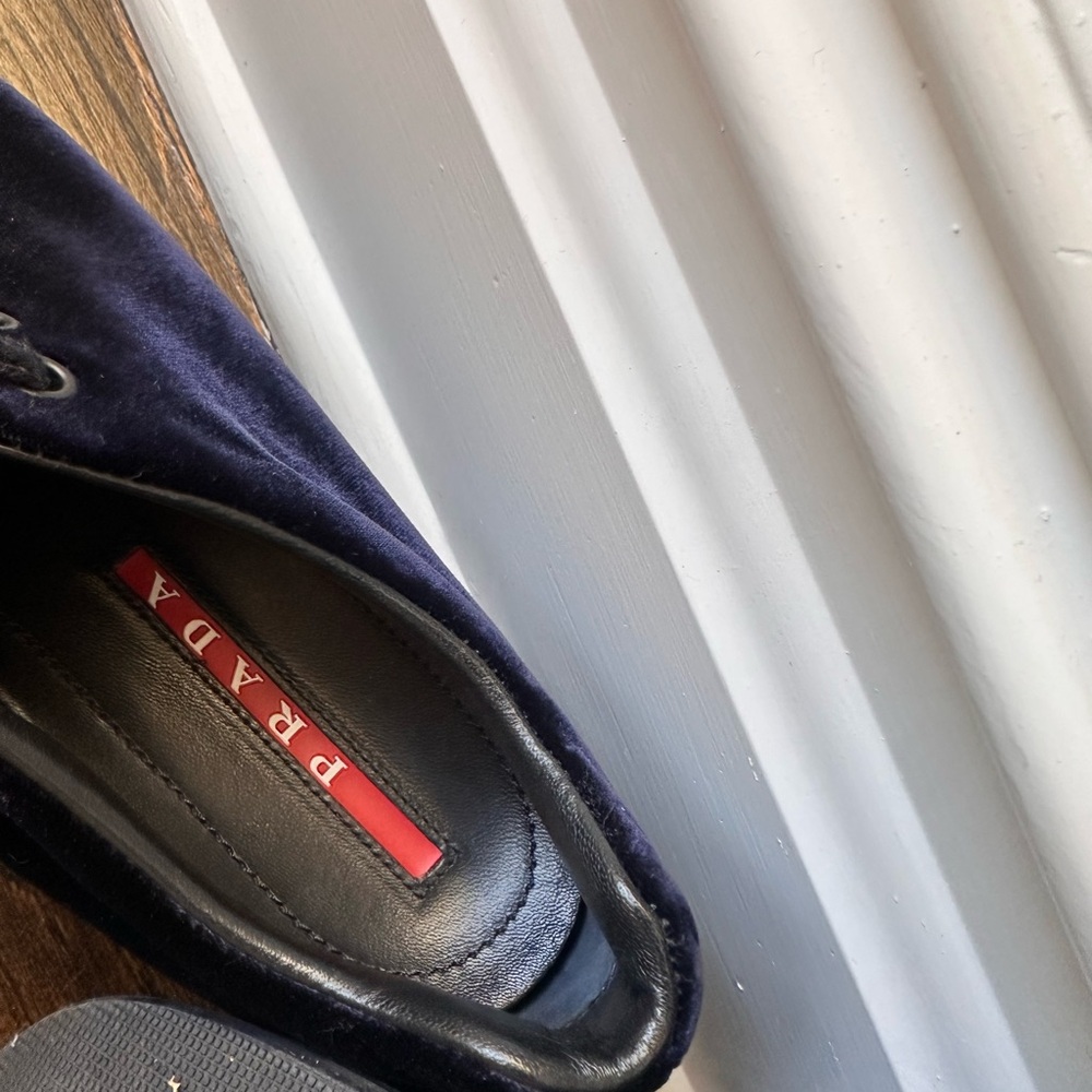 Prada Black Velvet Sneakers - Picture 4 of 5
